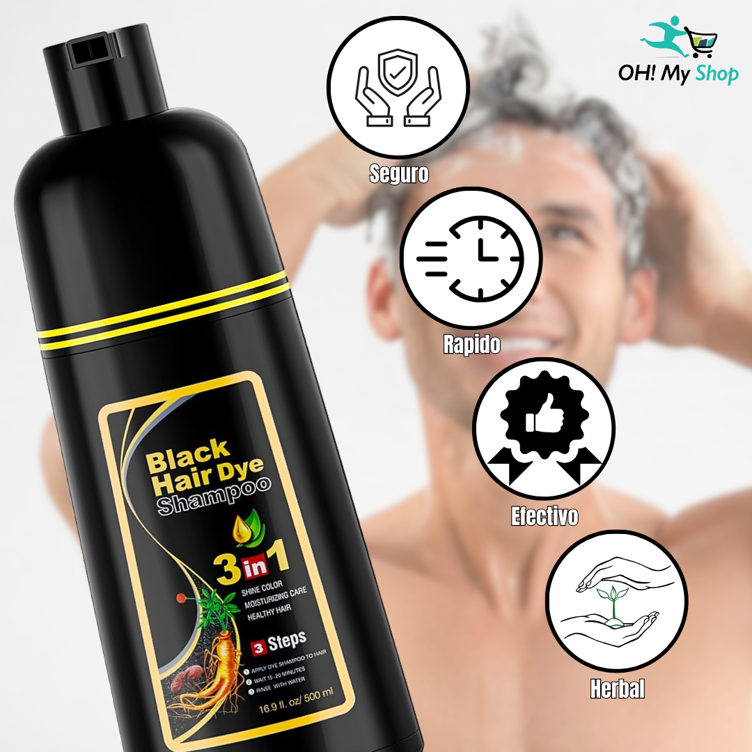Shampoo Black 3 en 1 - CHAU CANAS!