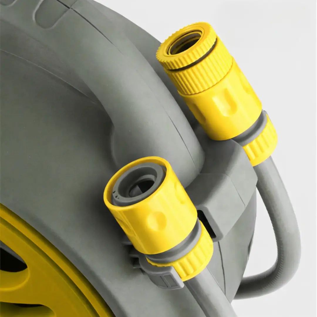 HoseMaster®️: Manguera con Carrete portátil y Rociador Multifunción