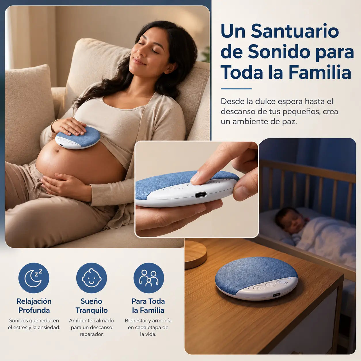SleepWave Pro®: Altavoz de Almohada Bluetooth Ultradelgado