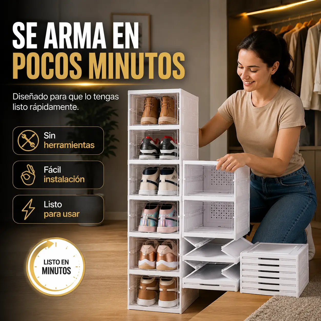 StepBox®: Zapatero Organizador de 6 Niveles