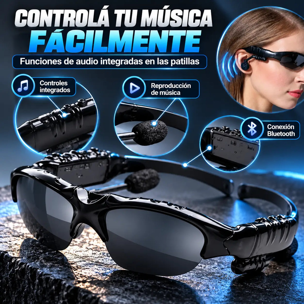 SoundVision Pro®: Lentes Deportivos con Bluetooth Integrado