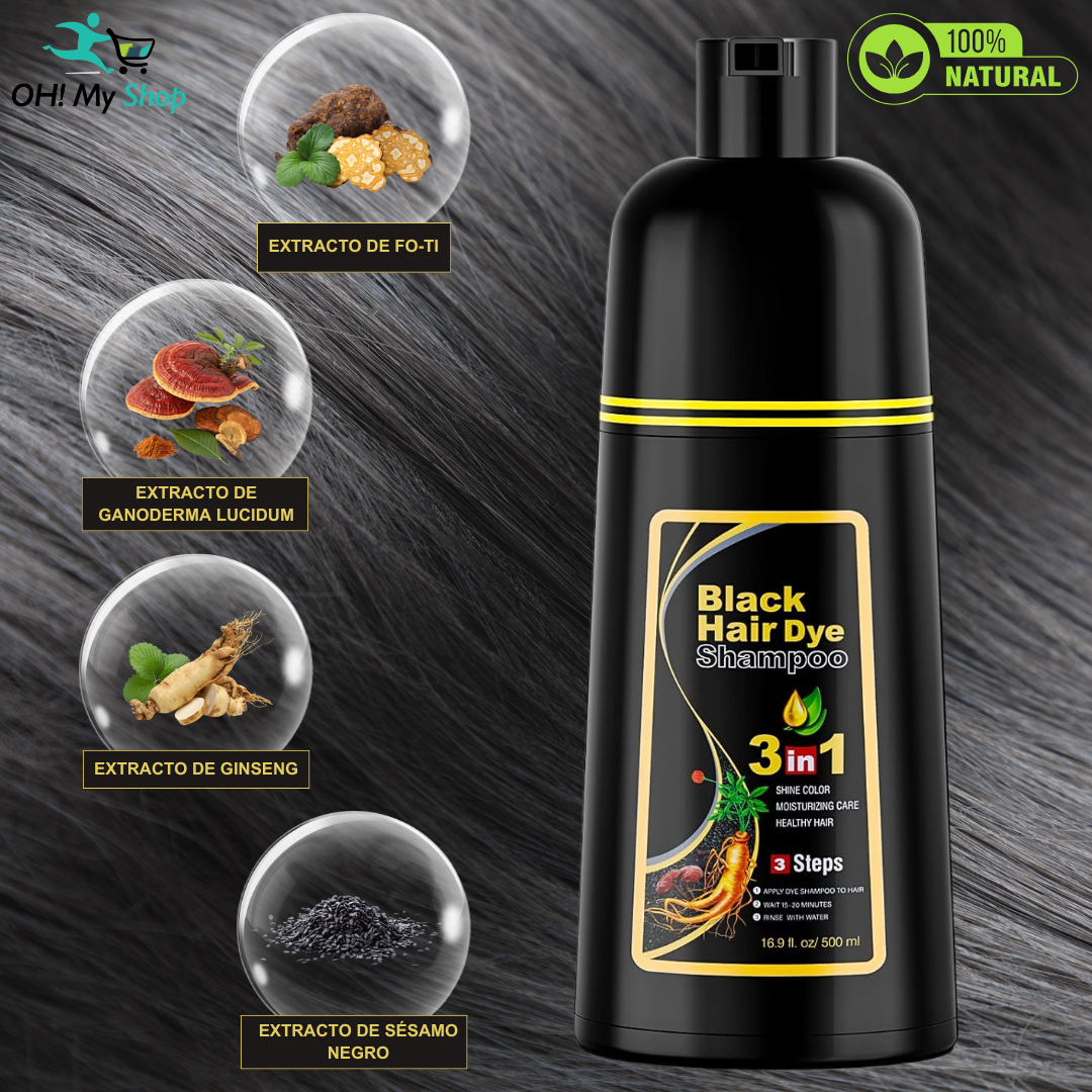 Shampoo Black 3 en 1 - CHAU CANAS!
