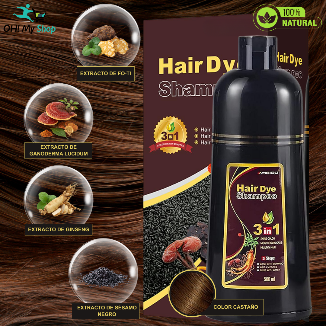 Shampoo Black 3 en 1 - CHAU CANAS!