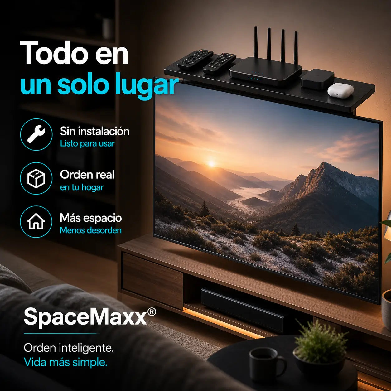 ¡PROMO 2X1! SpaceMaxx®: El organizador que elimina el desorden de tu sala