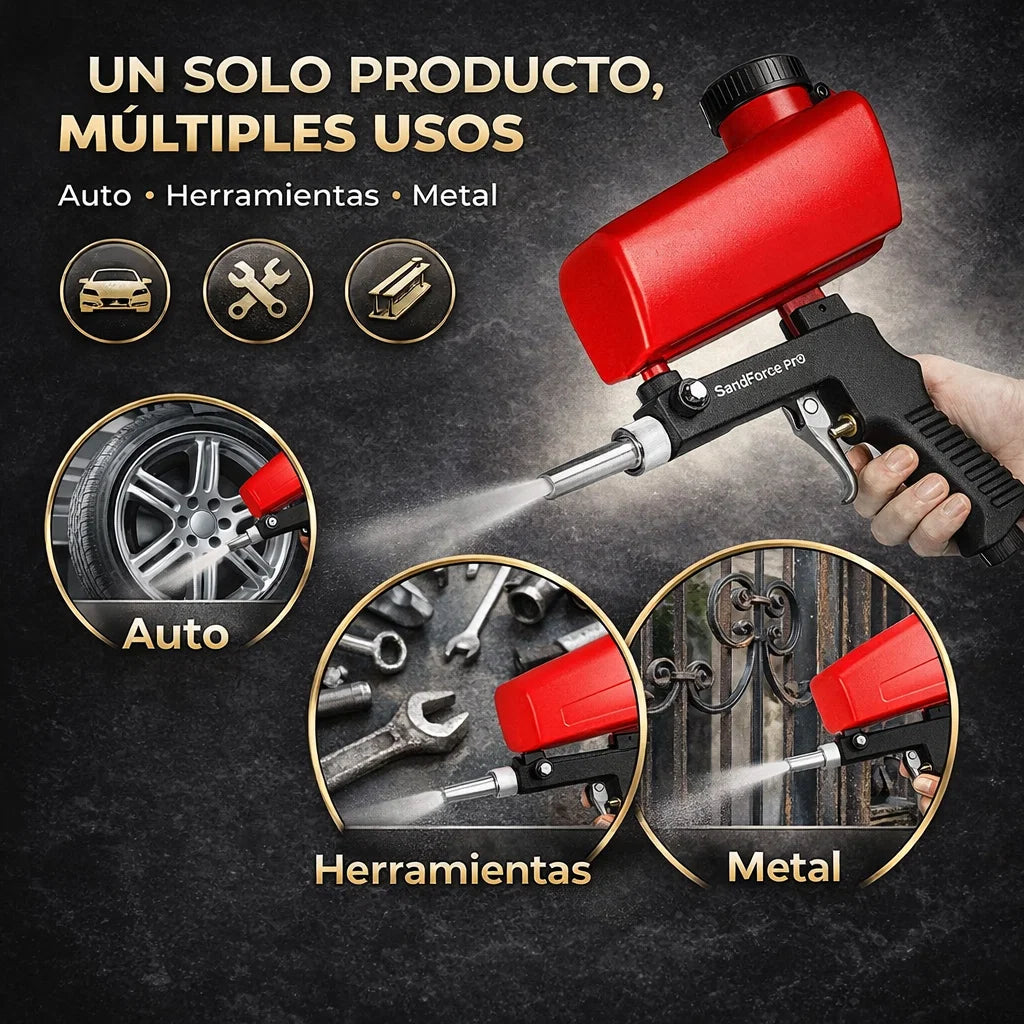 SandForce Pro®: Pistola de Arenado, haz que tus trabajos brillen!