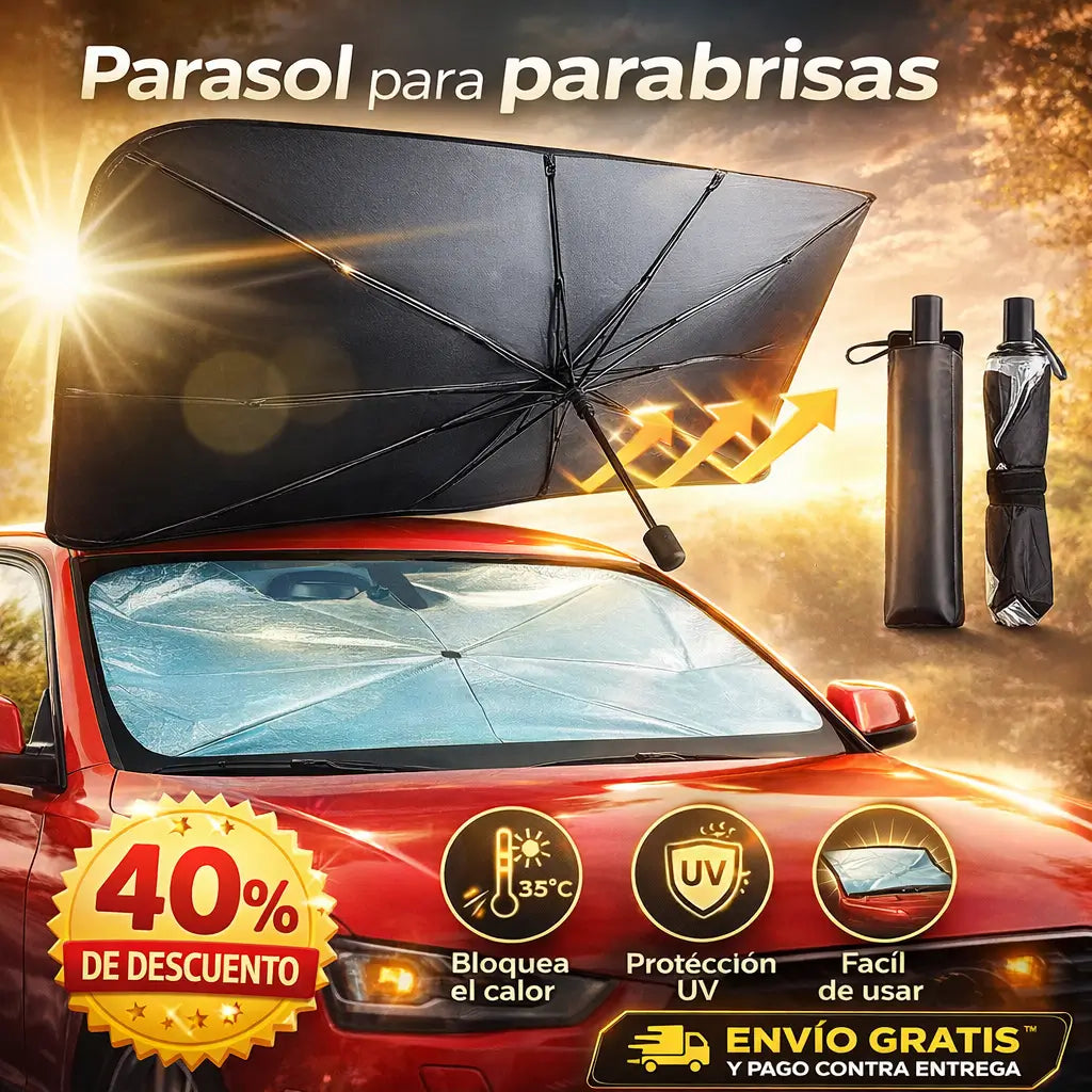 Parasol Plegable Winuerk®️: Protección Total contra el Calor