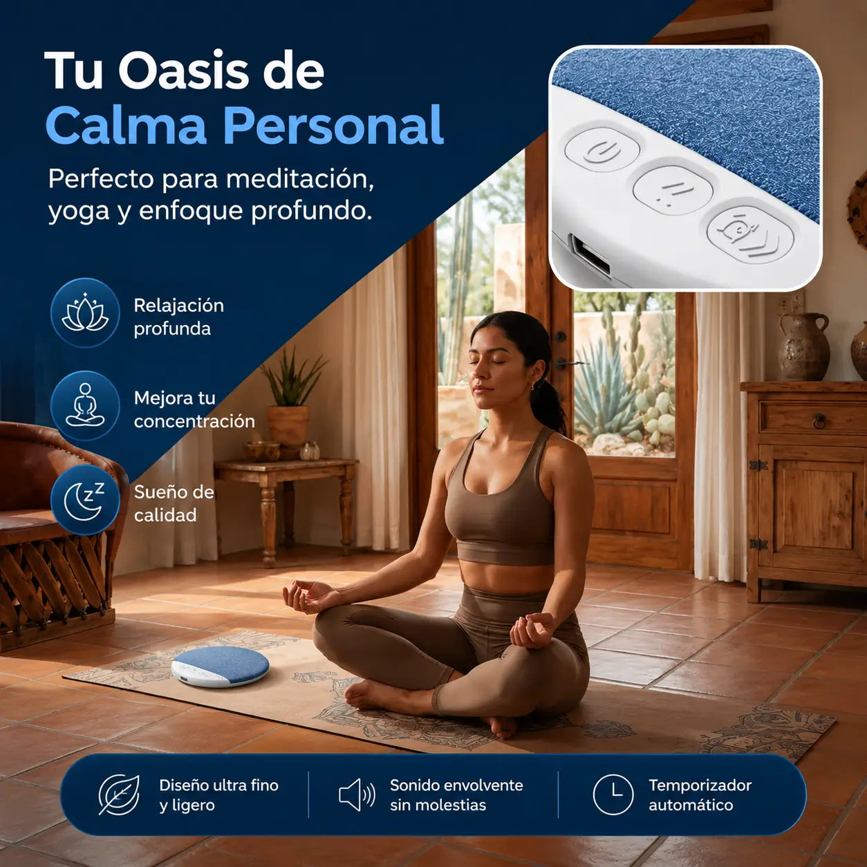 SleepWave Pro®: Altavoz de Almohada Bluetooth Ultradelgado