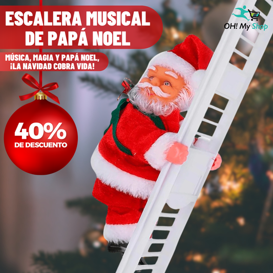 Navidad Mágica: Papá Noel + escalera musical 🎄