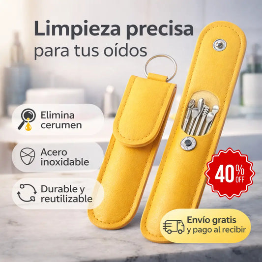 EarClean Pro®️: Kit Profesional de Limpieza de Oídos 6 Piezas