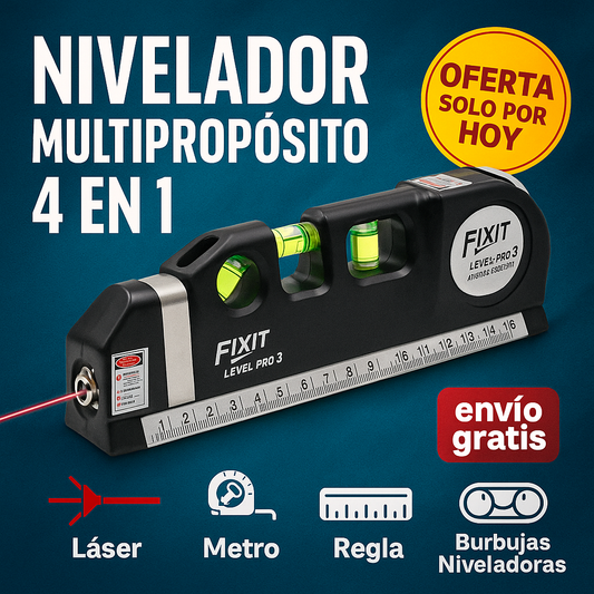 Nivel Láser®️ 4 en 1: Precisión Total para Cada Proyecto