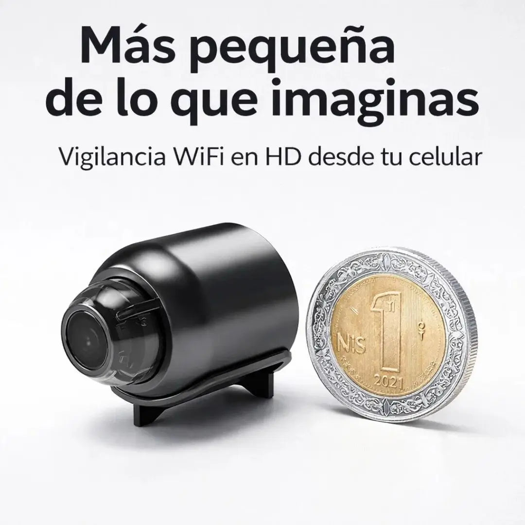 MiniCam Pro WiFi®️: Mini cámara WiFi HD con control desde tu celular.