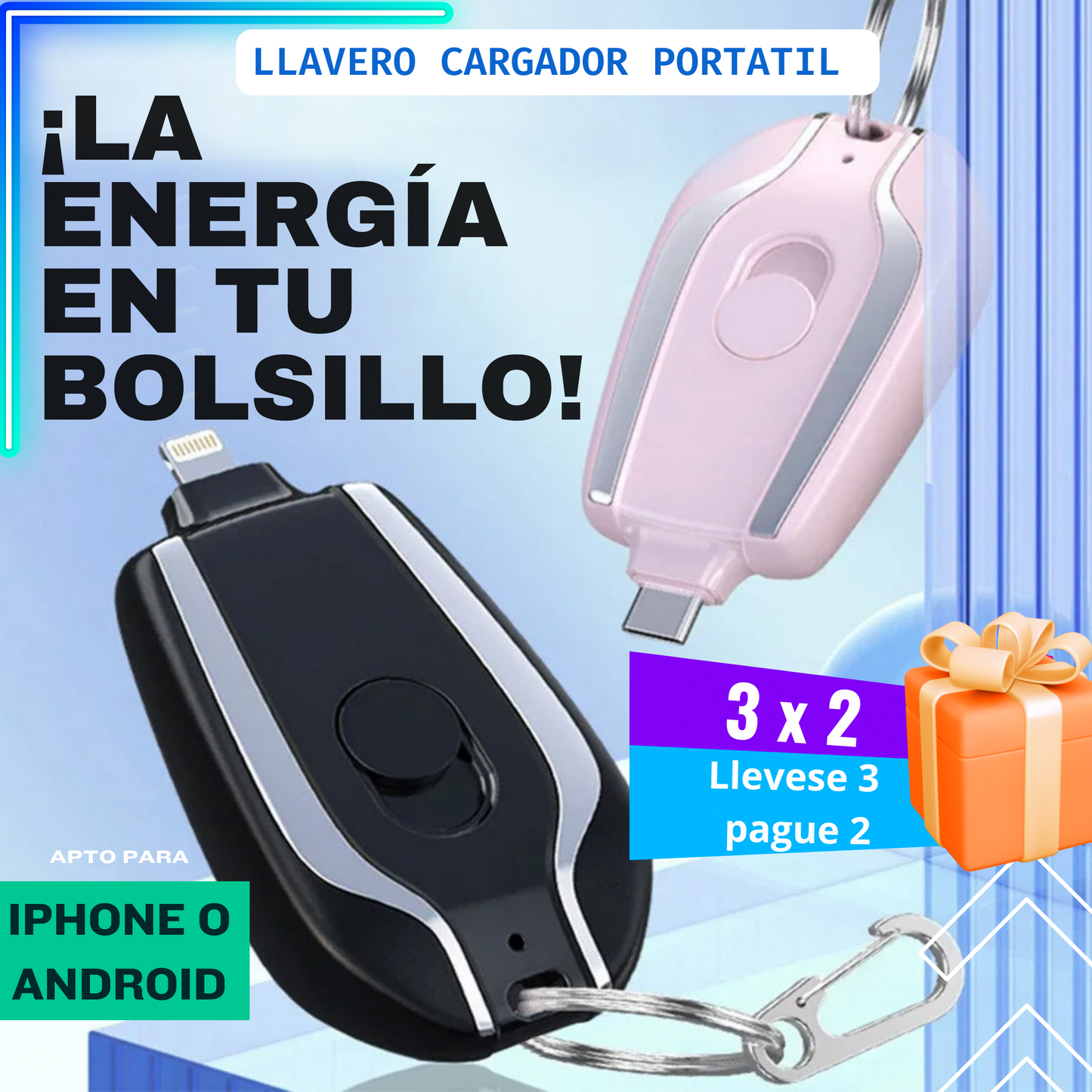 Llavero Cargador Portátil Charger-Pro