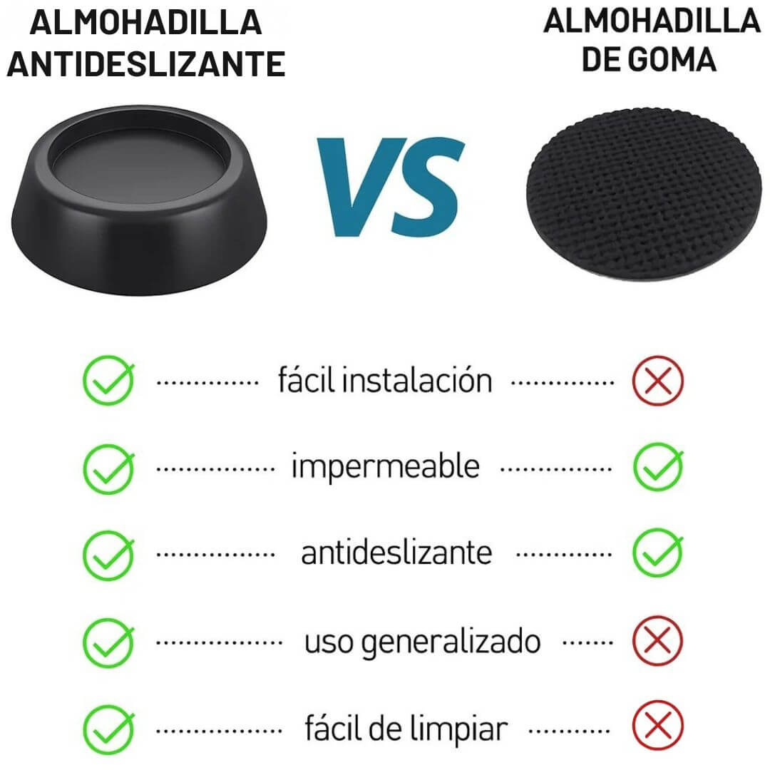 SET X4 - Almohadillas Antideslizantes: Más Estabilidad, Menos Ruido y Mayor Durabilidad.