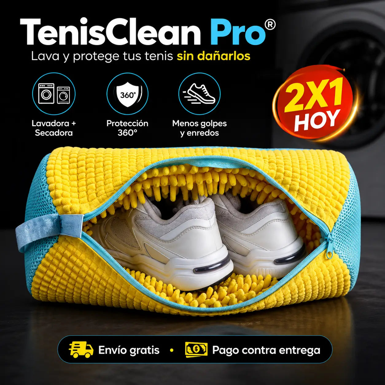 ¡PROMO 2X1! TenisClean Pro®️: Menos golpes, menos ruido y más limpieza