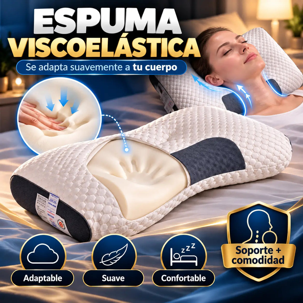 CerviDream®: Almohada Cervical 3D Viscoelástica