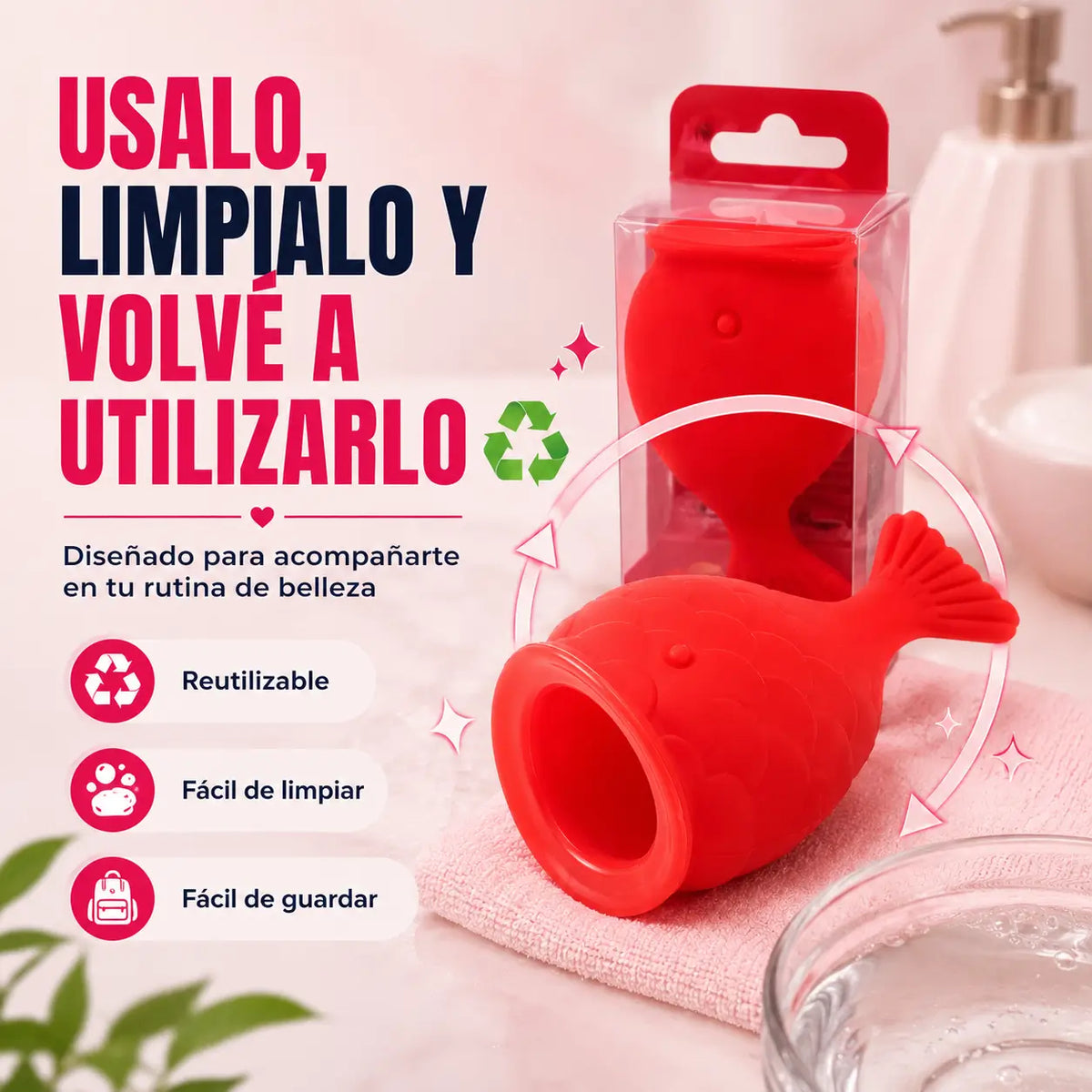 LipFish®️: Voluminizador de Labios Boca de Pez + Rodillo Facial de Piedra Volcánica de REGALO 🎁