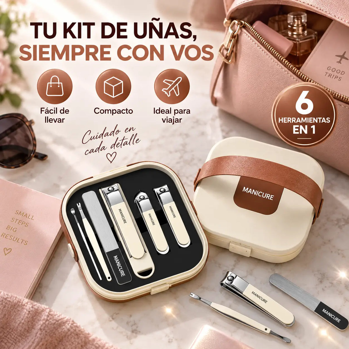 NailCare Pro®: Kit de uñas 6 en 1, práctico y completo.