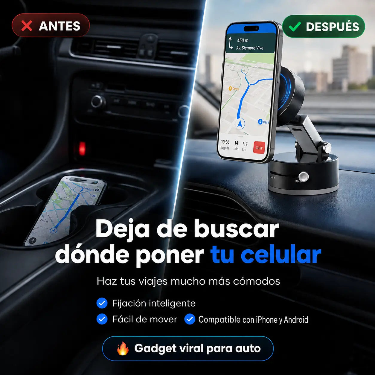 ¡PROMO 2X1! MagGrip Ultra®: Soporte Magnético Inteligente 360°