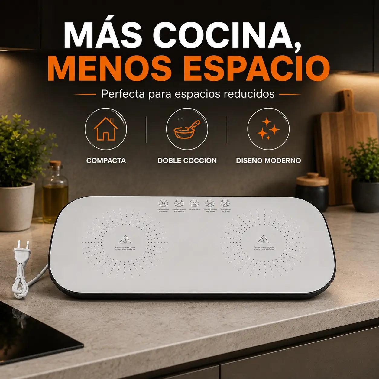 ¡PROMO 2X1! HeatServe Pro®: Bandeja Calefactora Eléctrica de Doble Zona