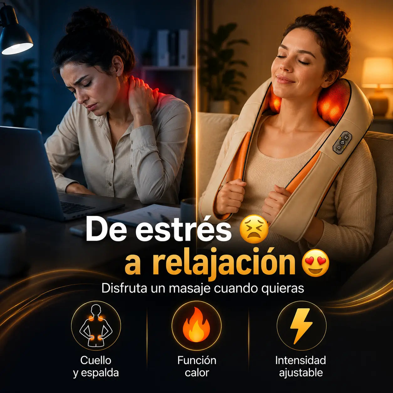 RelaxHeat Pro®️: Relaja cuello, espalda y músculos en minutos 🔥