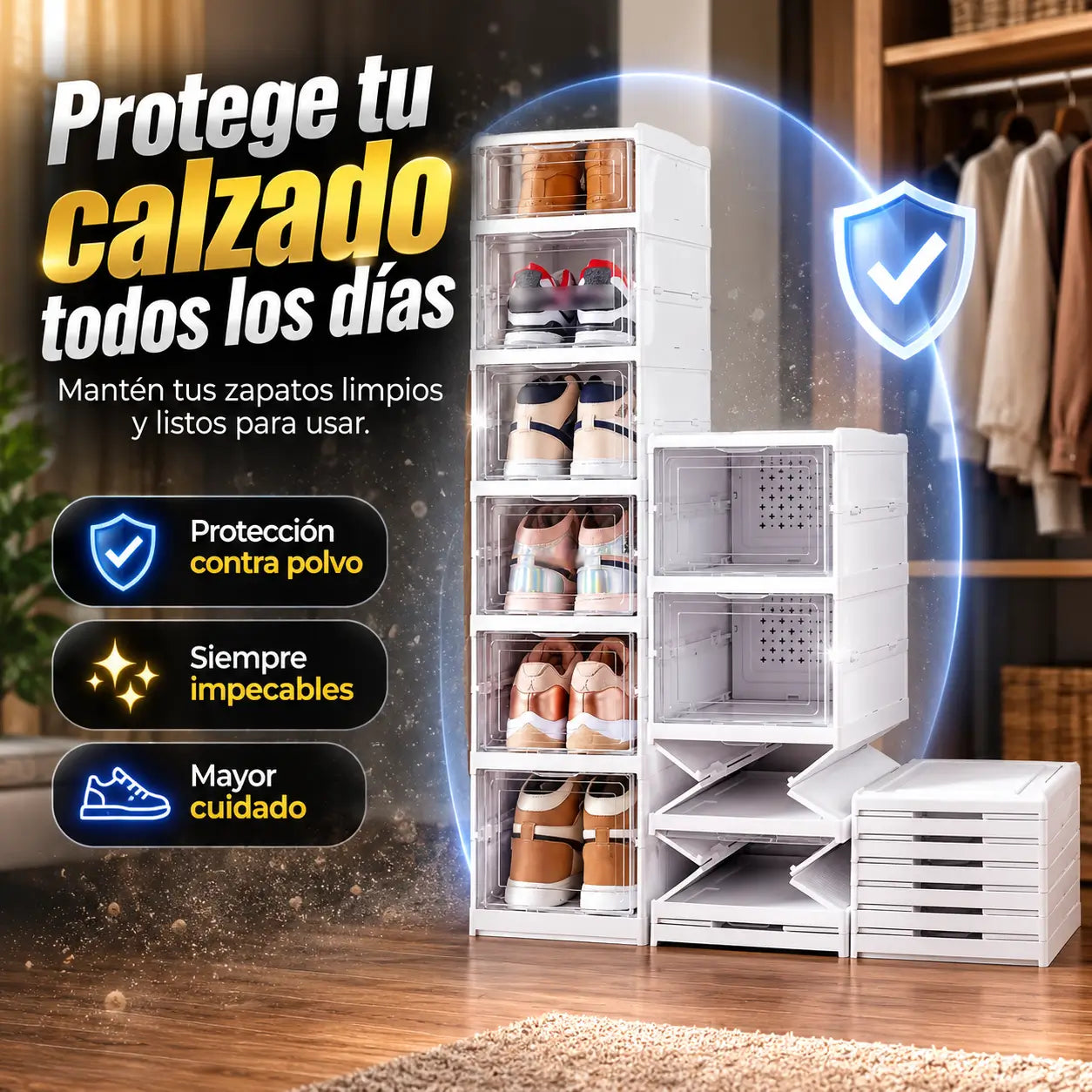 StepBox®: Zapatero Organizador de 6 Niveles
