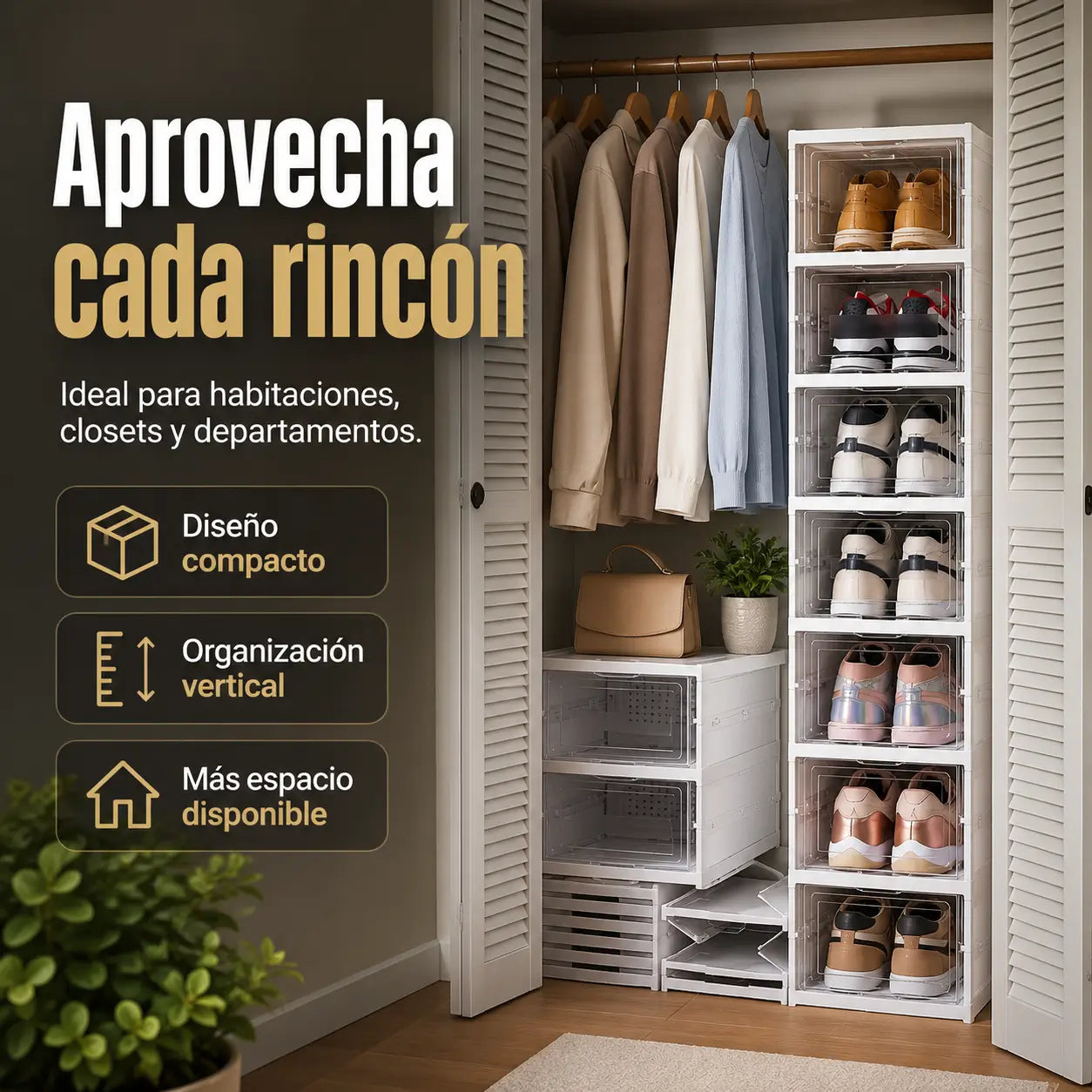 StepBox®: Zapatero Organizador de 6 Niveles