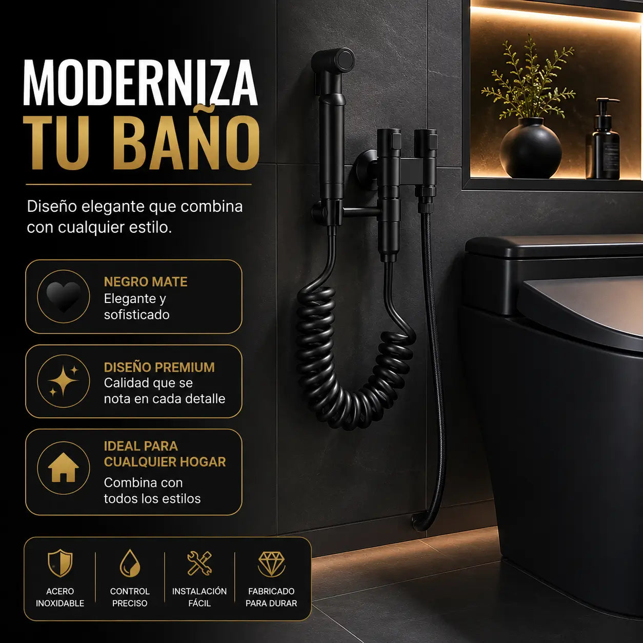 CleanJet Pro®: Kit de Bidet de Mano Premium + Extensor de Grifo 1080° DE REGALO