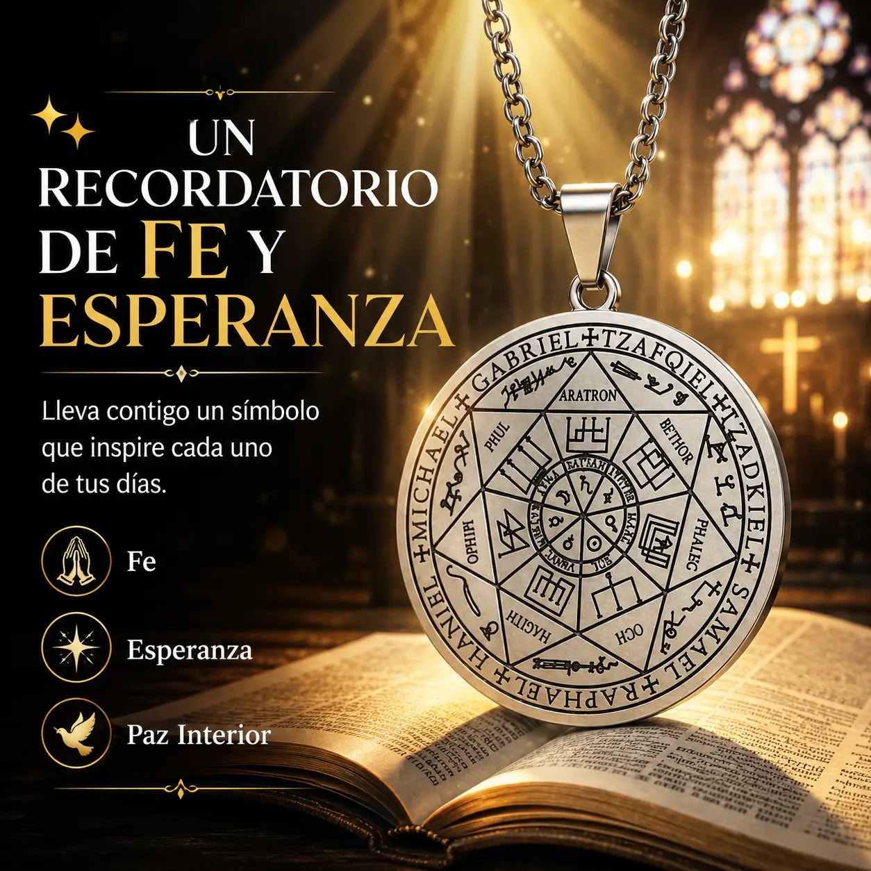 ¡PROMO 2X1! Arcangelis®️: Collar Sello de los 7 Arcángeles – Protección, Fe y Bendición Divina 🙏💫