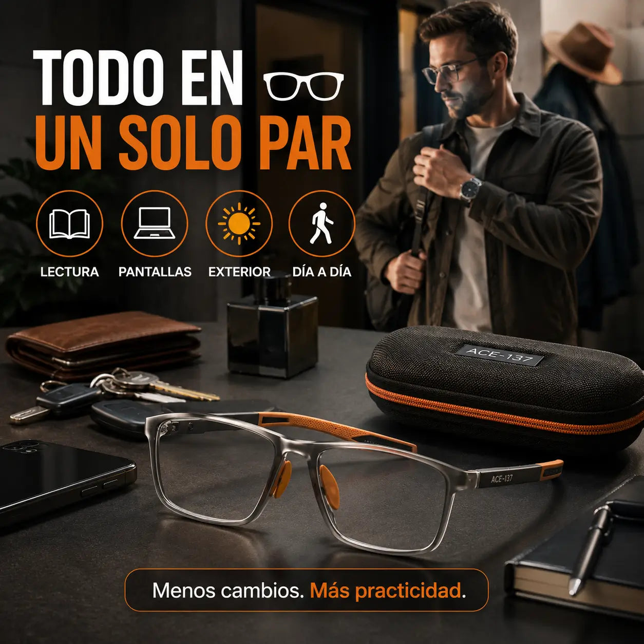 OptiFlex TR90®: Gafas Multifocales Fotocromáticas con Filtro de Luz Azul