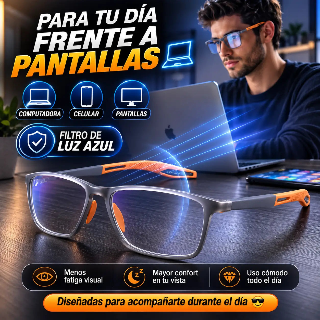 OptiFlex TR90®: Gafas Multifocales Fotocromáticas con Filtro de Luz Azul
