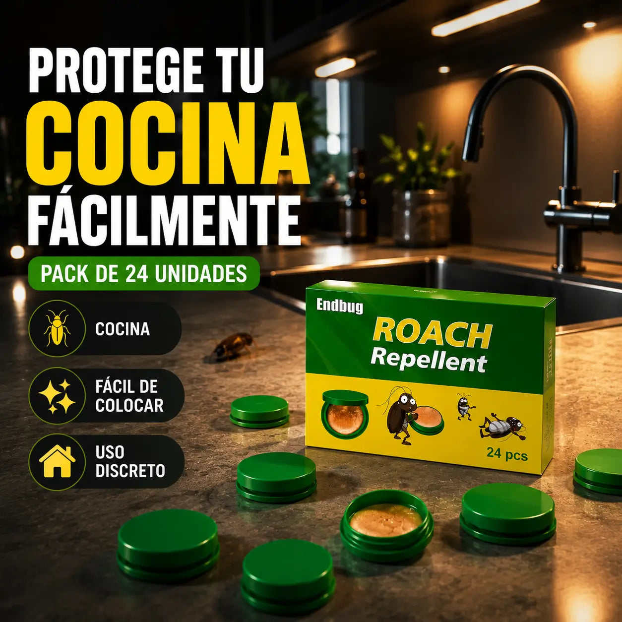 ¡PACK X24! Repelente CucaStop®️: Menos cucarachas, más tranquilidad