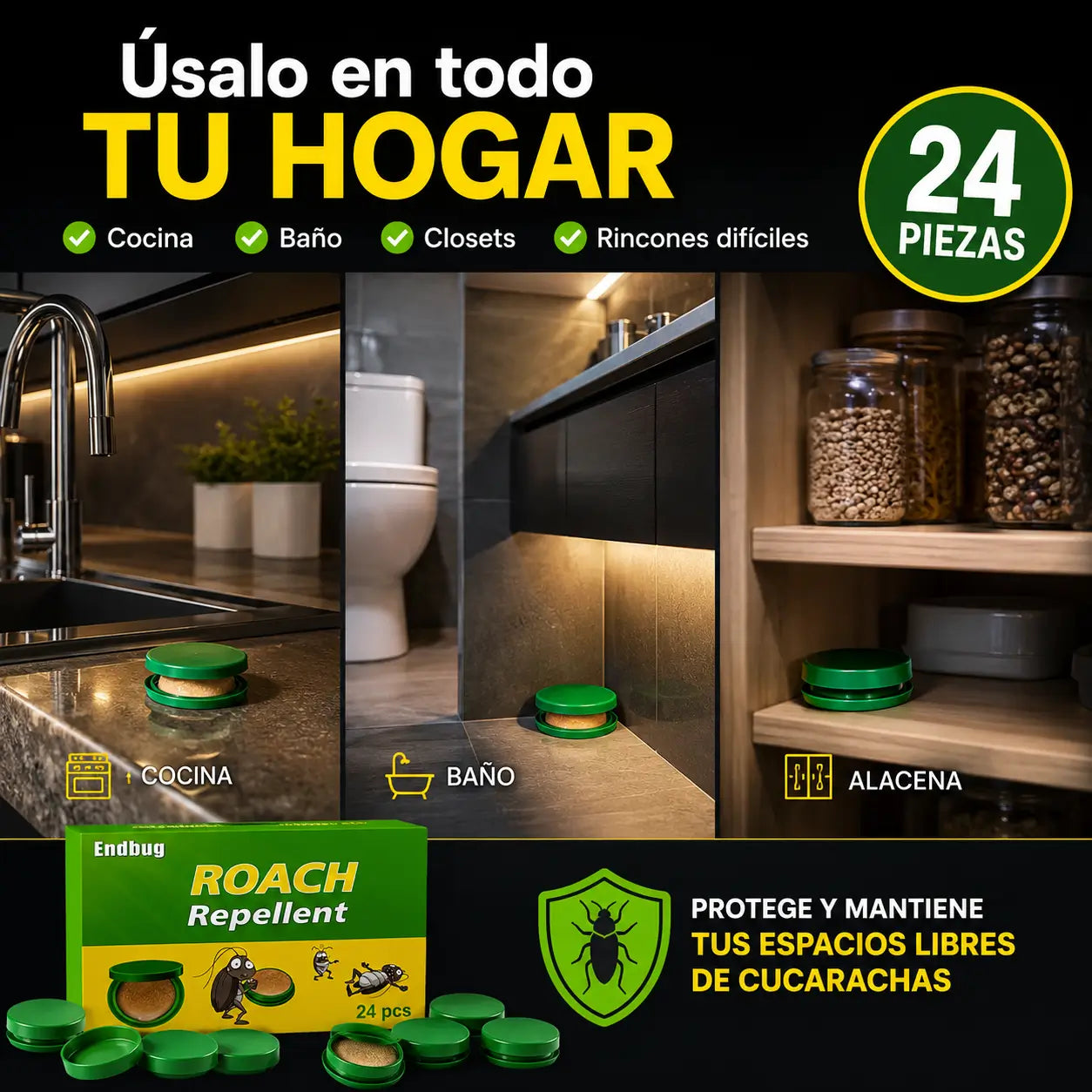 ¡PACK X24! Repelente CucaStop®️: Menos cucarachas, más tranquilidad