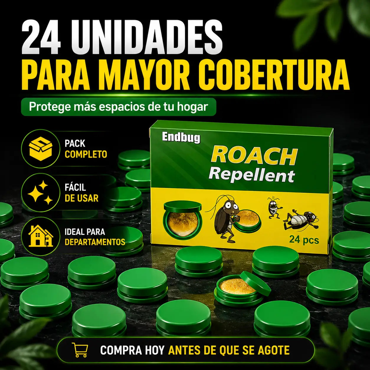 ¡PACK X24! Repelente CucaStop®️: Menos cucarachas, más tranquilidad