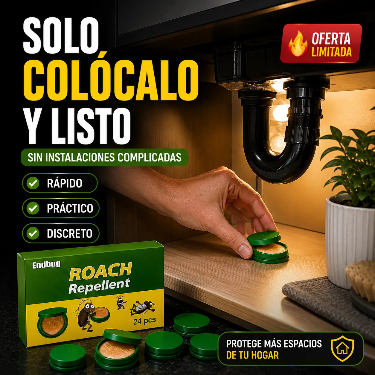 ¡PACK X24! Repelente CucaStop®️: Menos cucarachas, más tranquilidad