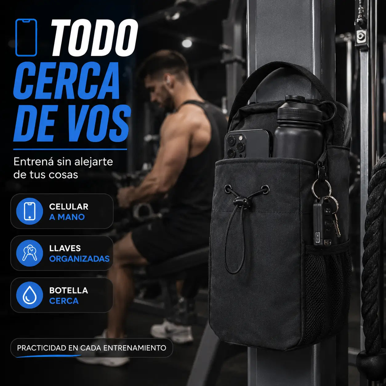 GymBag Pro®️: Bolsa Magnética para Gym + Toalla Deportiva de REGALO 🎁