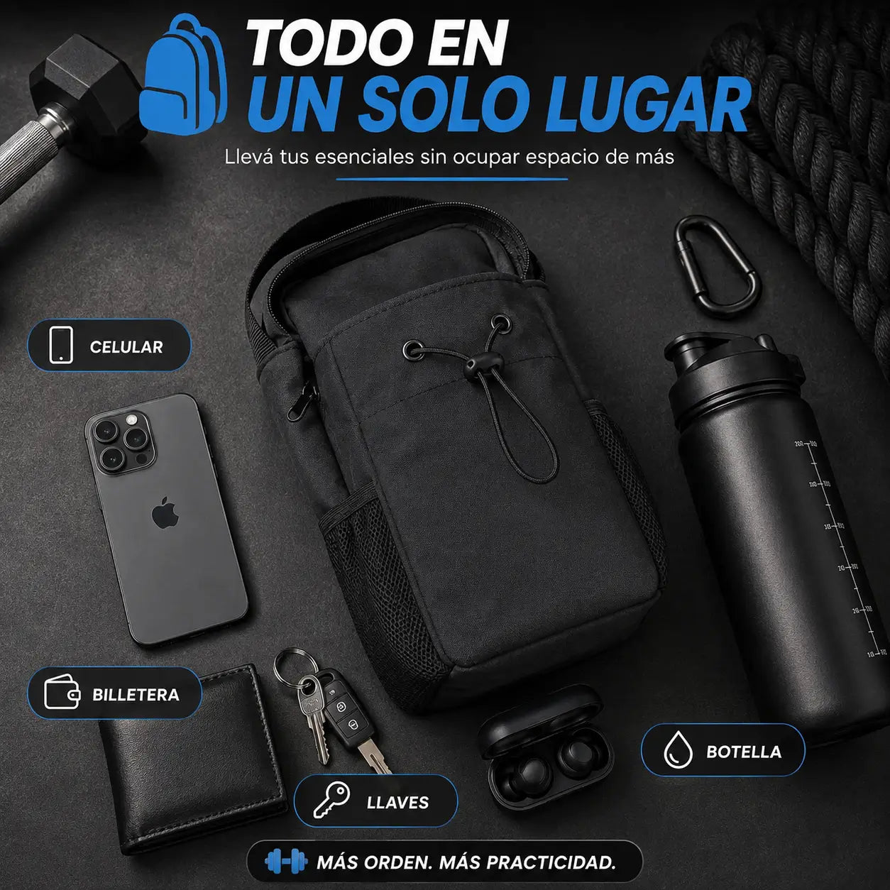 GymBag Pro®️: Bolsa Magnética para Gym + Toalla Deportiva de REGALO 🎁