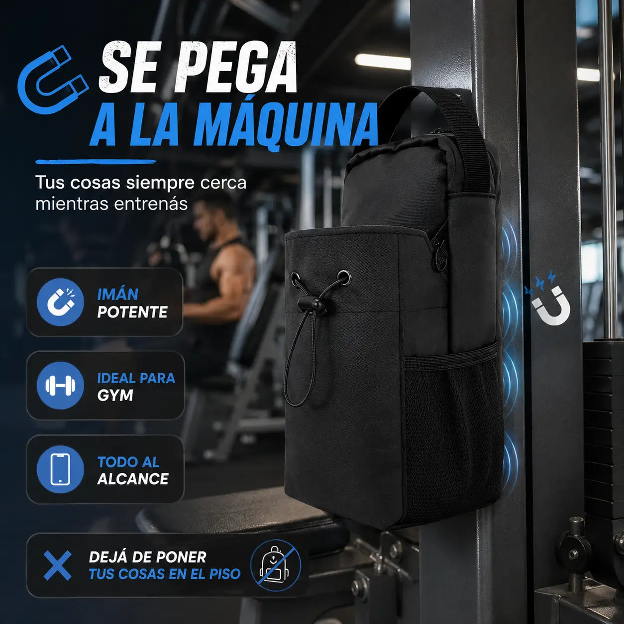 GymBag Pro®️: Bolsa Magnética para Gym + Toalla Deportiva de REGALO 🎁