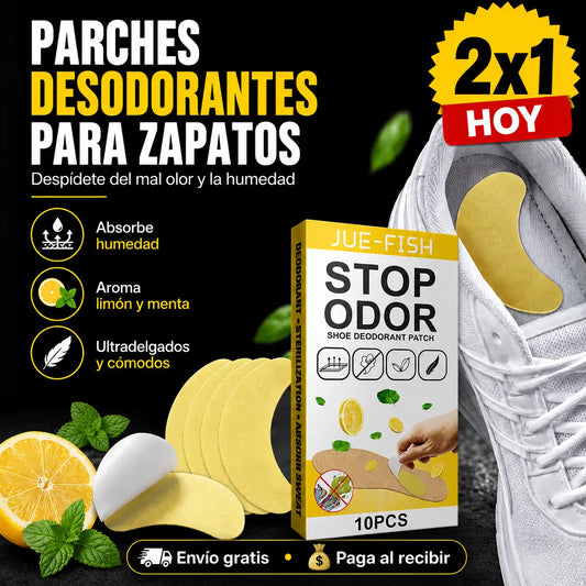 ¡PROMO 2X1! FootFresh®️: Parches desodorantes para pies frescos y cómodos.