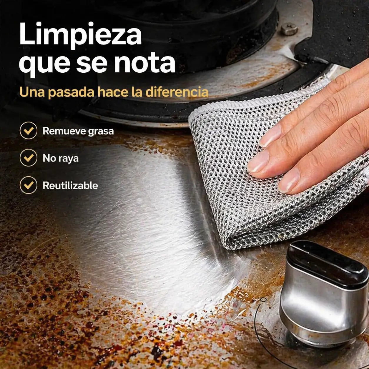 ¡PACK X5! SteelWipe Pro®️: Elimina grasa difícil sin rayar