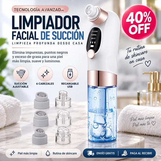 SkinPure®: Limpiador Facial de Succión 6 en 1