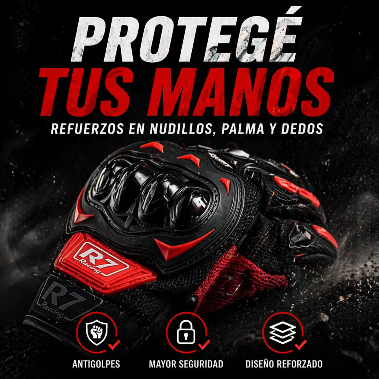 Guantes ProGrip R7®️: Protección Antigolpes y Agarre Total