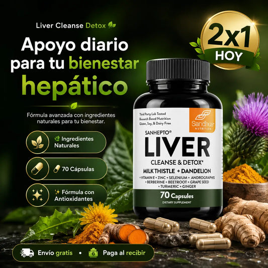 ¡PROMO 2X1! Suplemento Liver Zen Detox®️: Bienestar y equilibrio en solo 2 cápsulas al día.