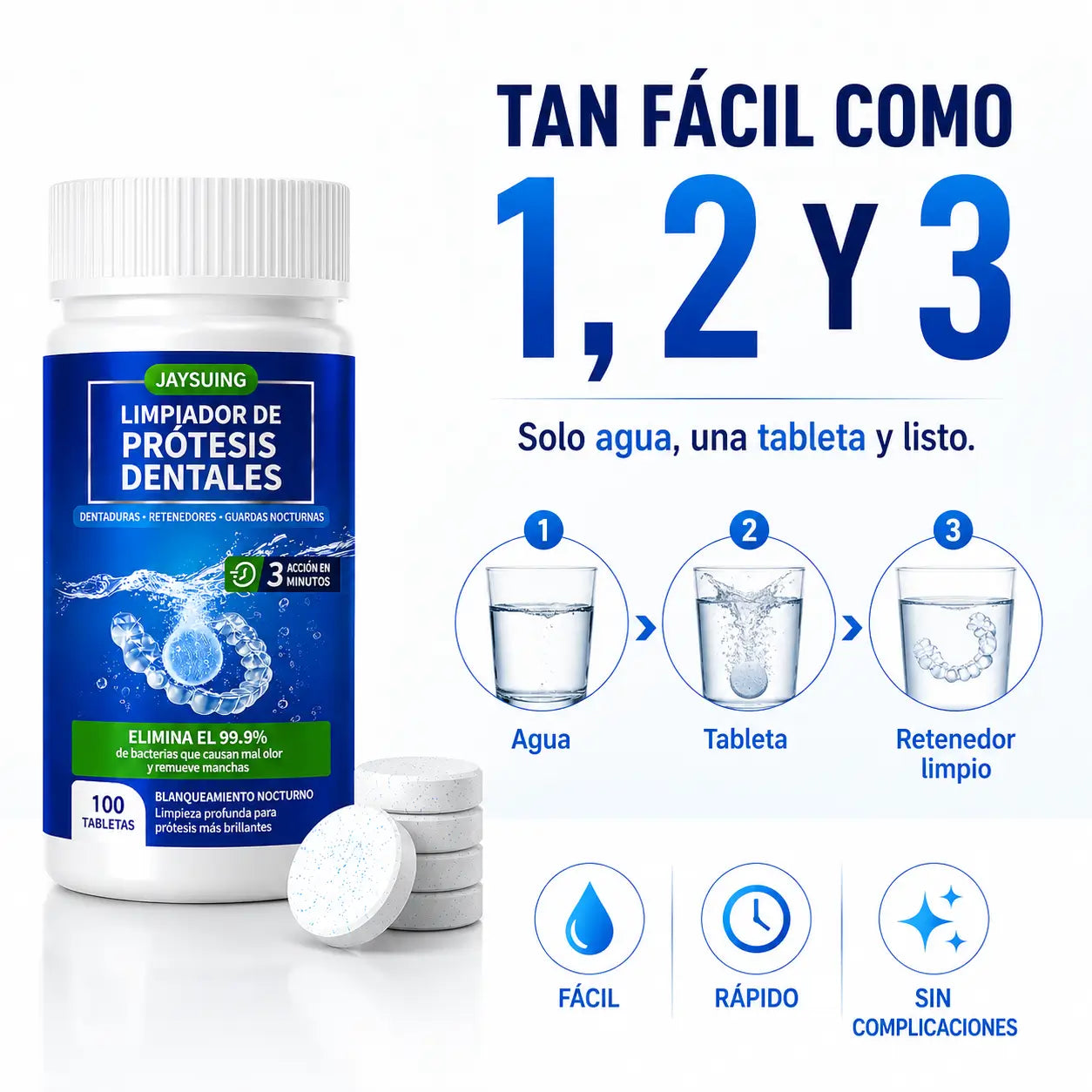 CleanTabs®: Tabletas Limpiadoras para Aparatos Dentales