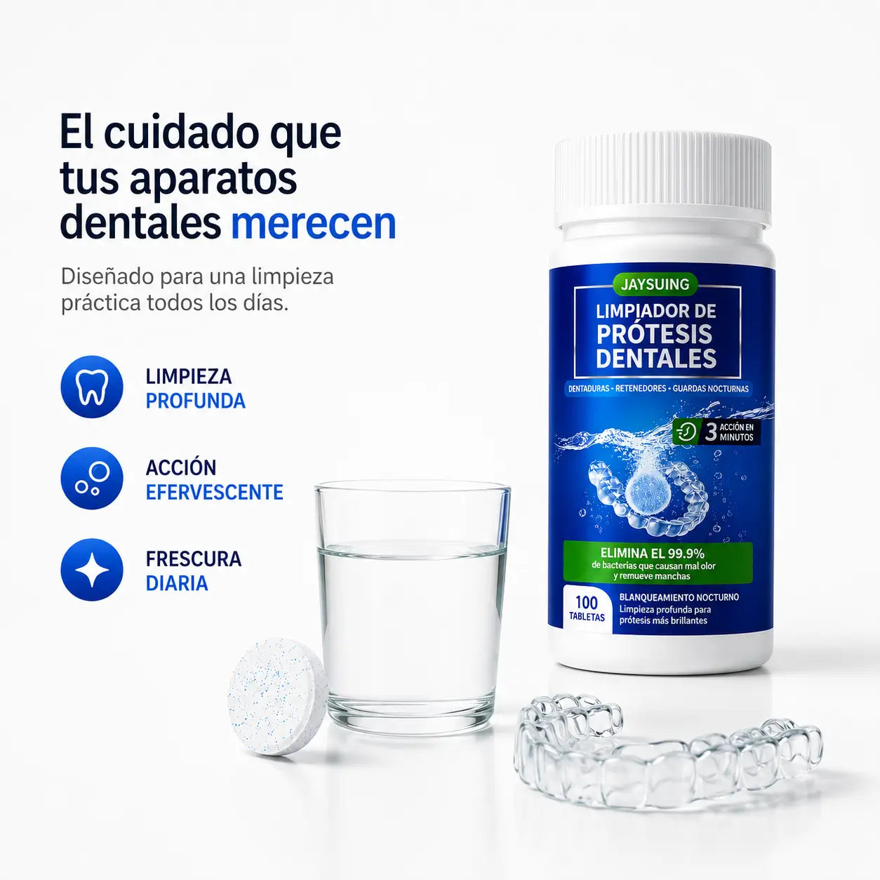 CleanTabs®: Tabletas Limpiadoras para Aparatos Dentales
