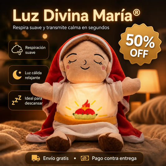 Luz Divina María®️: Peluche con Respiración y Luz Calmante