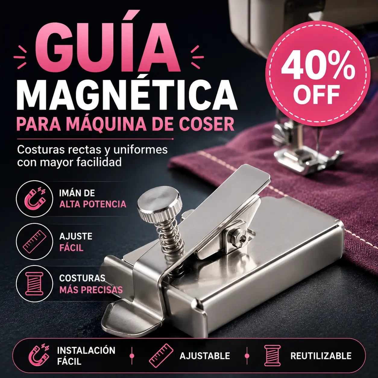 SewGuide® – Guía Magnética de Precisión