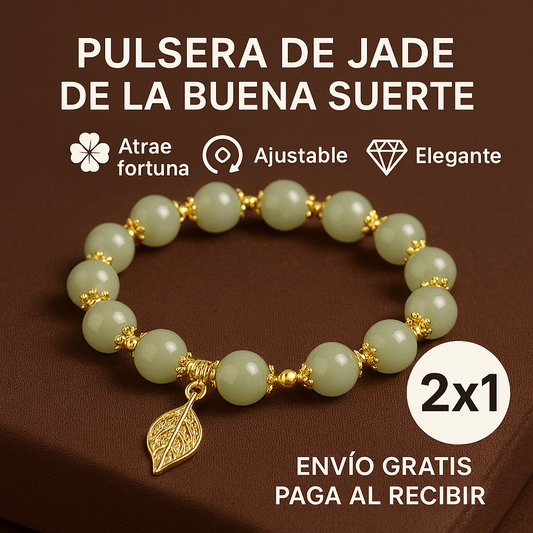 ¡PROMO 2X1! Pulsera Espíritu de Jade®️: Renueva tu Energía y Abre Caminos Positivos