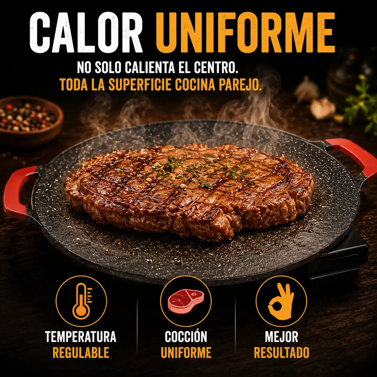 GrillMaster Pro®: Parrilla Eléctrica Antiadherente XL
