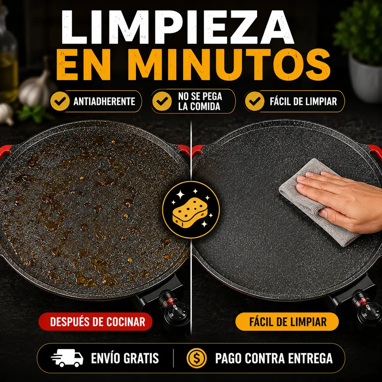 GrillMaster Pro®: Parrilla Eléctrica Antiadherente XL