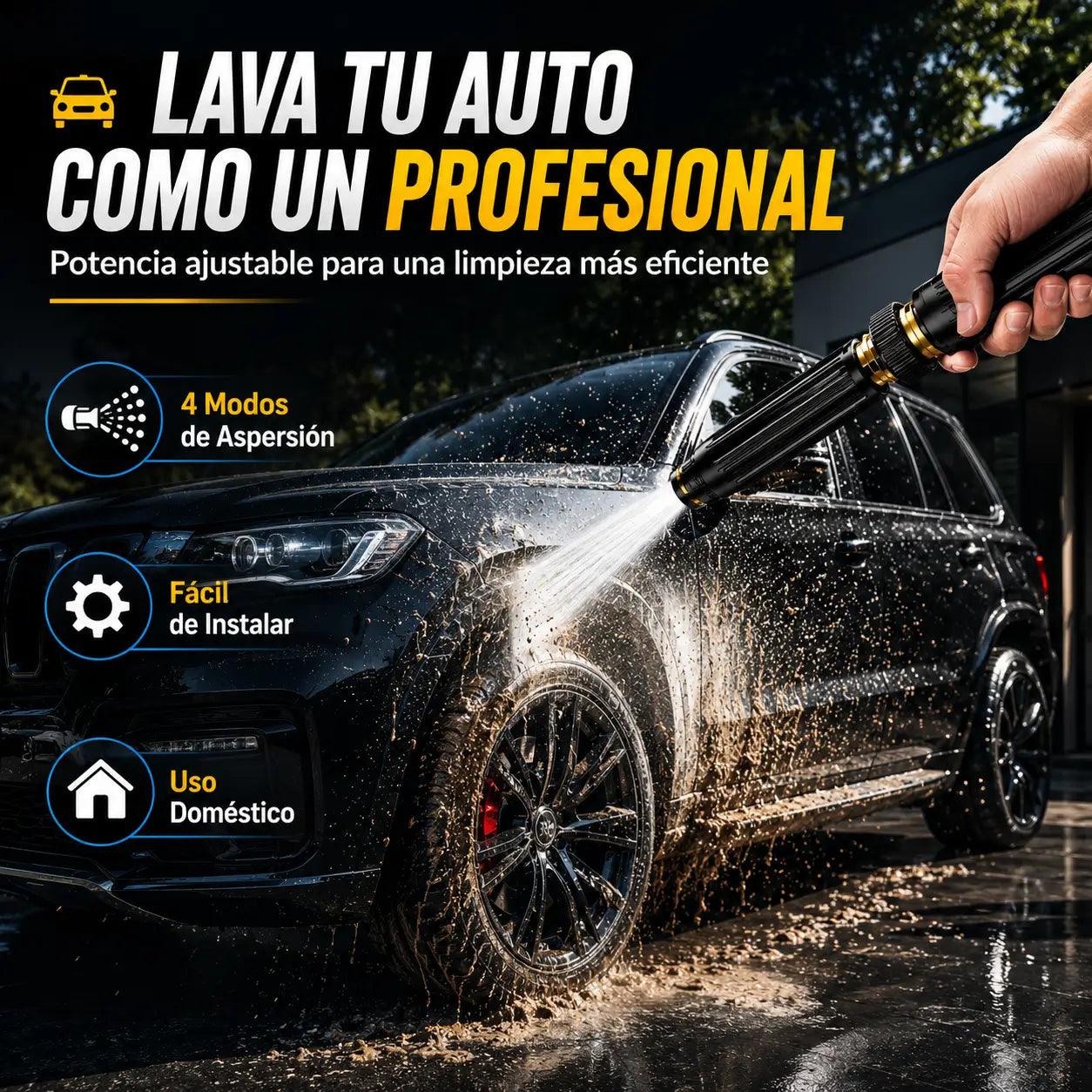 HydroJet Pro®️: Pistola de Agua de Alta Presión Multifunción